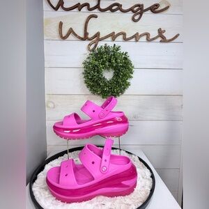 Crocs Mega Crush High Platform Sandals Women's Barbie Pink Chunky Platform